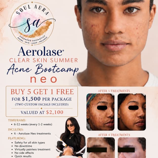 Aerolase Neo Acne Bootcamp promo at Soul Aura in Indian Orchard, MA